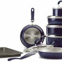 Rachael Ray Create Delicious Nonstick Cookware Pots And Pans Set, 13 Piece, Purple Shimmer