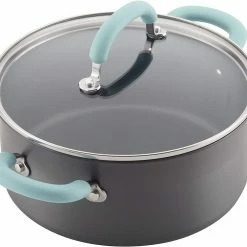 Buy π Rachael Ray Create Delicious Hard Anodized Nonstick Cookware Pots And Pans Set, 11 Piece, Gray With Light Blue Handles π 8 Rachael Ray Create Delicious Hard Anodized Nonstick Cookware Pots And Pans Set, 11 Piece, Gray With Light Blue Handles