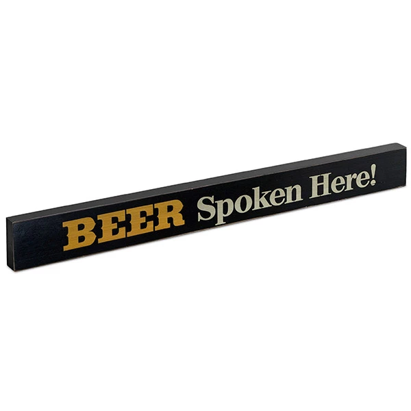 Cheap 🧨 Epic Products Beer Spoken Here! Large Wood Block Sign ❤️ 1 Epic Products Beer Spoken Here! Large Wood Block Sign