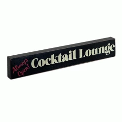 Epic Products Cocktail Lounge Wood Block Sign - Small Wine / Beer Signs