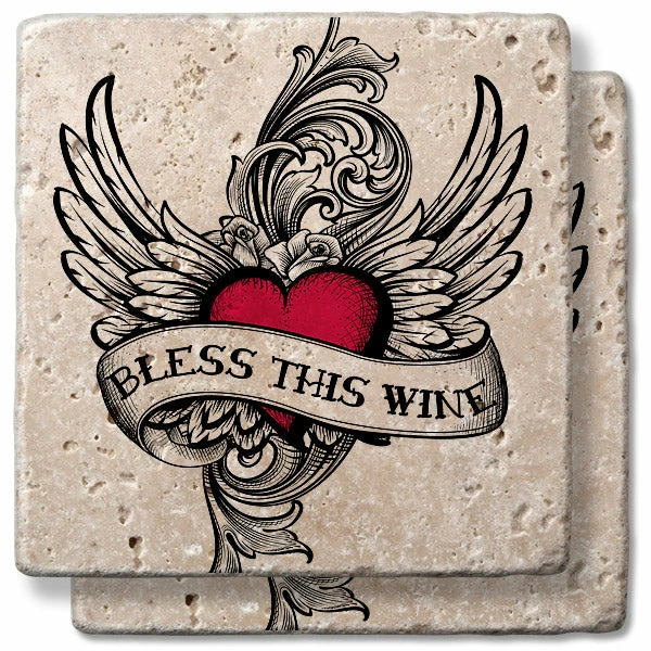 Top 10 βοΈ Epic Products Winged Heart Stone Coaster Set Wine Glass Accessories π 1 Epic Products Winged Heart Stone Coaster Set Wine Glass Accessories