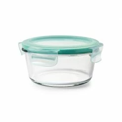 OXO Good Grips 4-Cup Smart Seal Round Glass Container Organize With OXO
