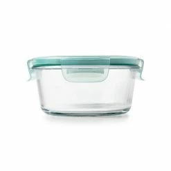 OXO Good Grips 4-Cup Smart Seal Round Glass Container Organize With OXO