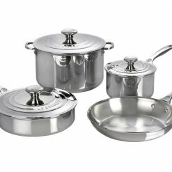 Le Creuset Cookware Sets Le Creuset 7 Piece Stainless Steel Cookware Set