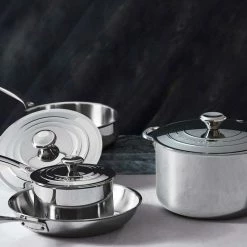 Le Creuset Cookware Sets Le Creuset 7 Piece Stainless Steel Cookware Set