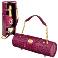 Picnic At Ascot Wine Carrier & Purse - Purple