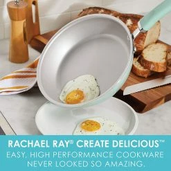 Best deal ๐ฅ Rachael Ray Create Delicious 9.5 Inch Nonstick Deep Fry Pan, Light Blue Shimmer โ๏ธ 9 Rachael Ray Create Delicious 9.5 Inch Nonstick Deep Fry Pan, Light Blue Shimmer