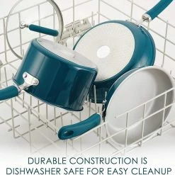 Rachael Ray Create Delicious 2 Piece Nonstick Skillet Set, Teal Shimmer