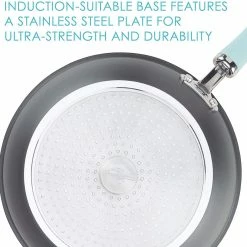 Buy π Rachael Ray Create Delicious Hard Anodized Nonstick Cookware Pots And Pans Set, 11 Piece, Gray With Light Blue Handles π 10 Rachael Ray Create Delicious Hard Anodized Nonstick Cookware Pots And Pans Set, 11 Piece, Gray With Light Blue Handles