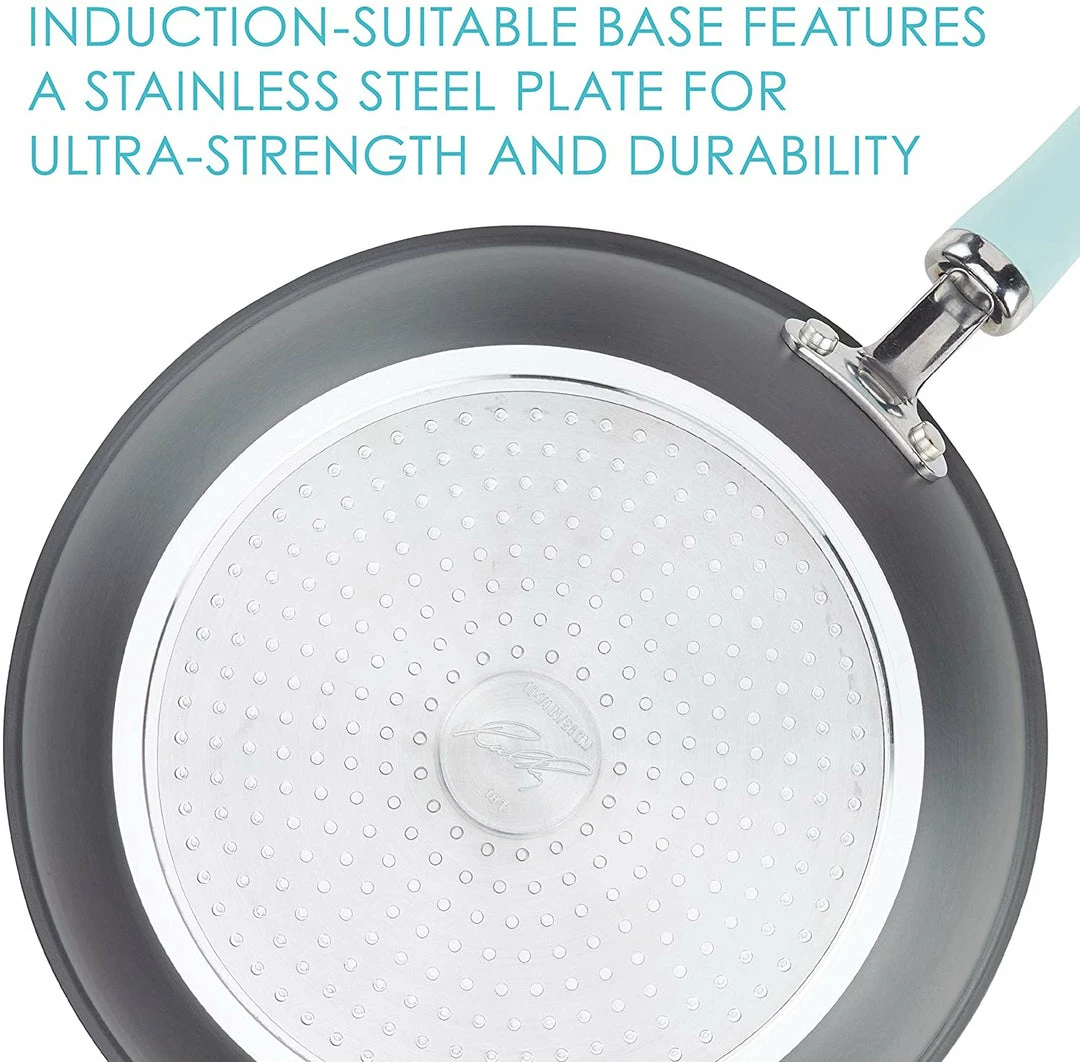 Buy π Rachael Ray Create Delicious Hard Anodized Nonstick Cookware Pots And Pans Set, 11 Piece, Gray With Light Blue Handles π 5 Rachael Ray Create Delicious Hard Anodized Nonstick Cookware Pots And Pans Set, 11 Piece, Gray With Light Blue Handles