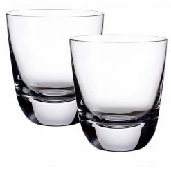 Villeroy & Boch American Bar Glassware Villeroy & Boch American Bar Straight Bourbon 4-1/2 Inch Double Old Fashioned Tumbler, Set Of 2