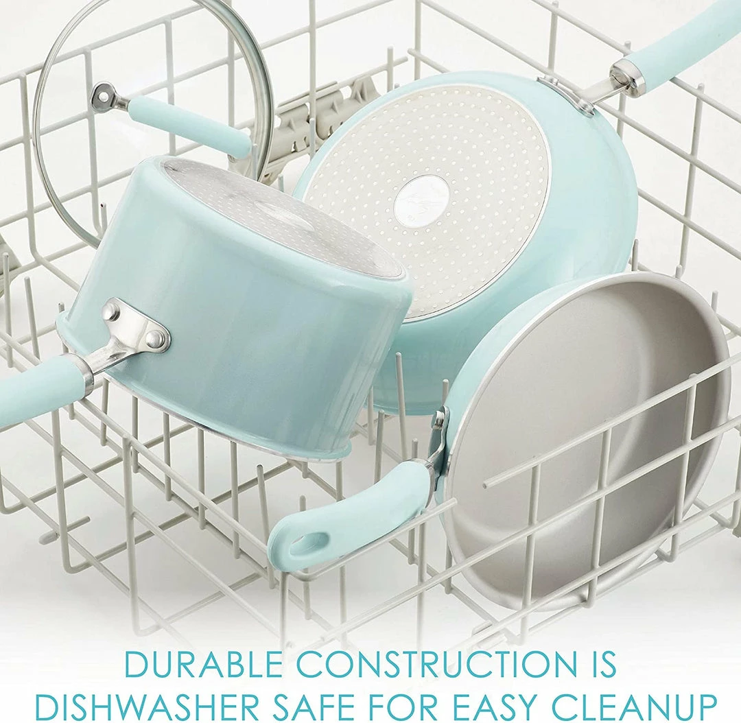 Best deal ๐ฅ Rachael Ray Create Delicious 9.5 Inch Nonstick Deep Fry Pan, Light Blue Shimmer โ๏ธ 2 Rachael Ray Create Delicious 9.5 Inch Nonstick Deep Fry Pan, Light Blue Shimmer