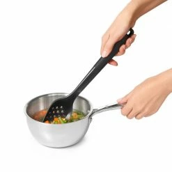 OXO Good Grips Silicone Slotted Spoon In Black Cook With OXO