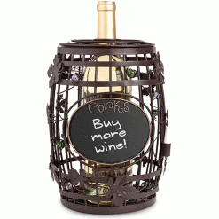 Epic Products Chalkboard Wine Barrel Cork Cage Cork Presentation