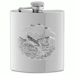 Epic Products Fishing Stainless Steel Flask- 8 Oz. Flasks