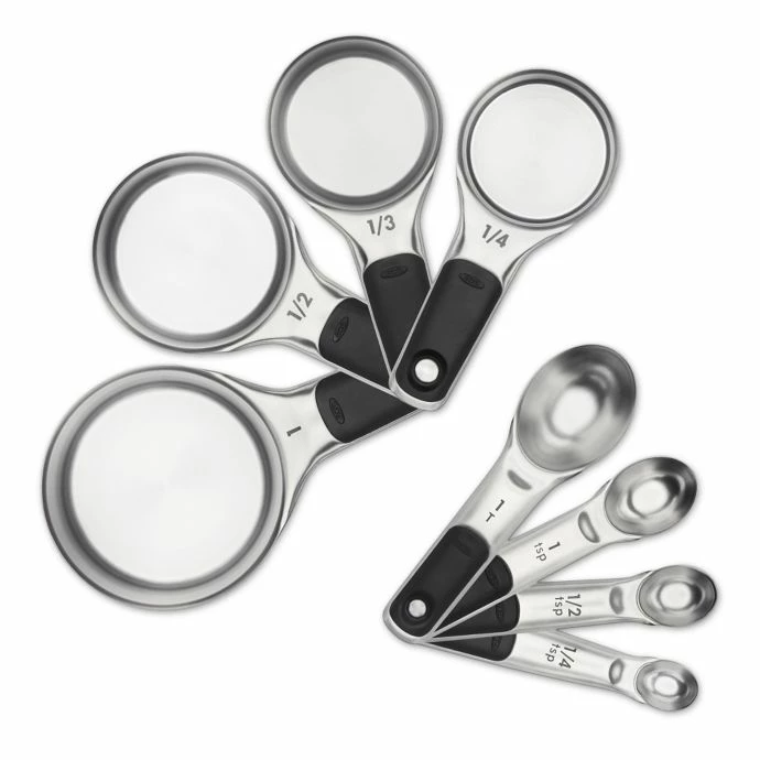 Top 10 π OXO 8-Piece Stainless Steel Measuring Cup/Spoon Set Cook With OXO β 1 OXO 8-Piece Stainless Steel Measuring Cup/Spoon Set Cook With OXO