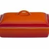 Le Creuset 4 Quart Heritage Covered Rectangular Stoneware Casserole Le Creuset Bakeware