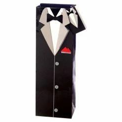 True Fabrications Black Tux Wine Gift Bag - Set Of 10