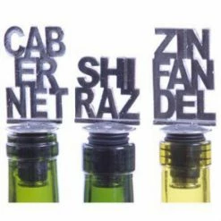Oenophilia Varietal Stopper Set, Cab, Shiraz, Zin Wine Bottle Stoppers