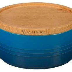 Le Creuset Wine & Kitchen Tools Le Creuset 23 Ounce Stoneware Storage Canister W/Wood Lid