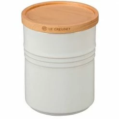 Le Creuset Wine & Kitchen Tools Le Creuset 2.5 Quart Stoneware Storage Canister W/Wood Lid