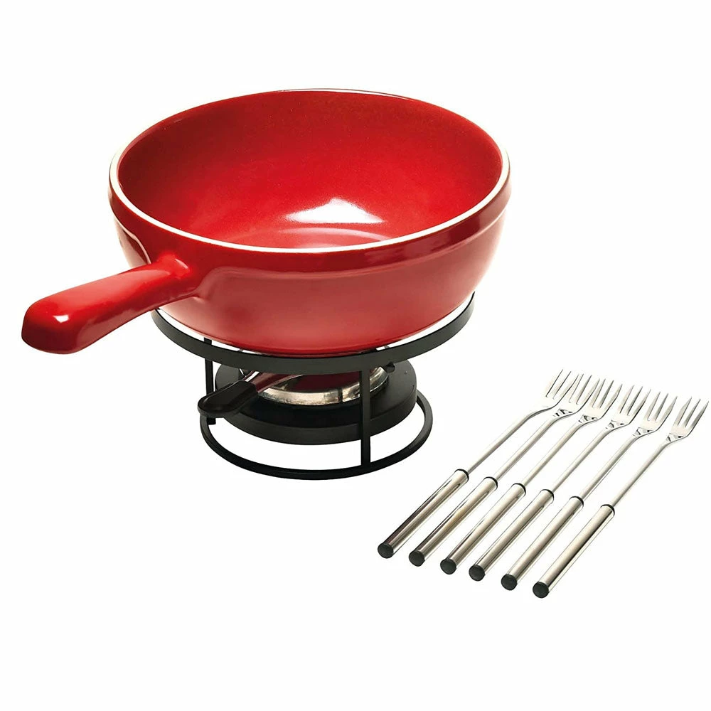 Best Sale π Emile Henry 2.6 Quart Flame Cheese Fondue Set - Burgundy π 1 Emile Henry 2.6 Quart Flame Cheese Fondue Set - Burgundy