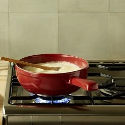 Best Sale π Emile Henry 2.6 Quart Flame Cheese Fondue Set - Burgundy π 5 Emile Henry 2.6 Quart Flame Cheese Fondue Set - Burgundy