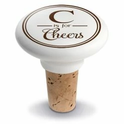 Epic Products C Is For Cheers Ceramic Bottle Stopper