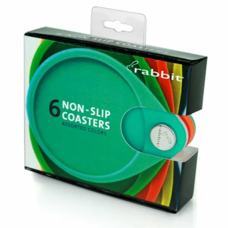 Cheap ❤️ Wine Glass Accessories Metrokane Rabbit Coasters, Set Of 6 Assorted Colors 🥰 3 Wine Glass Accessories Metrokane Rabbit Coasters, Set Of 6 Assorted Colors