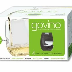 Acrylic Glassware Govino Top Rack Series Shatterproof Cocktail Glasses, Dishwasher Safe, Set Of 4