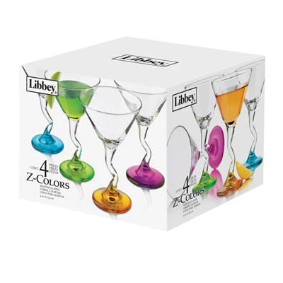 Brand new π― Libbey Z-Color Martini 9oz Glassware (Set Of 4) Libbey Glassware π 4 Libbey Z-Color Martini 9oz Glassware (Set Of 4) Libbey Glassware