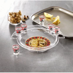 Shopwinestuff Crystal Clear Shot Glass Roulette Bar Game Set Bar Games
