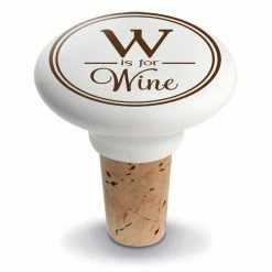 Epic Products Wine Bottle Stoppers W Is For Wine Ceramic Bottle Stopper