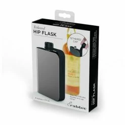 Metrokane Rabbit Tethered Hip Flask, 6 Oz. Flasks