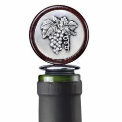 Other Pewter Grapes Medallion Wine Bottle Stoppers