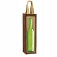 Oenophilia Green Bottle Jute Bag Wine Carry Bags