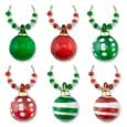 Epic Products Happy Holidays Ornament Wine Glass Charms Wine Glass Accessories