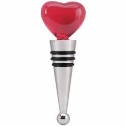 Epic Products Wine Bottle Stoppers Red Heart Bottle Stopper
