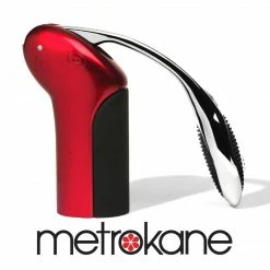 Metrokane Vertical Rabbit - Candy-Apple Red Lever Model Corkscrews