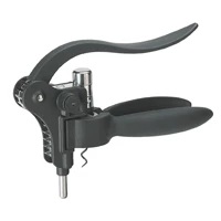 Lever Model Corkscrews Pampered Grape Wizard Corkscrew - Black