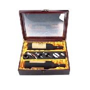 Corkscrew Sets Pampered Grape Deluxe Double Bottle Wine Box Set - Gold Linen