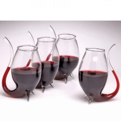 Pampered Grape Bar Glassware Port Sippers (set Of 4)