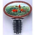 Other Porcelain Vineyard Medallion Wine Bottle Stoppers