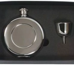 Other Flasks Round Pocket Stainless Steel Flask Set - 4.5 Oz