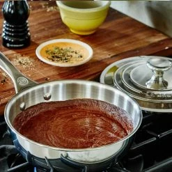 Le Creuset 3.5 Quart Stainless Steel Saucier Pan Le Creuset Saucepans