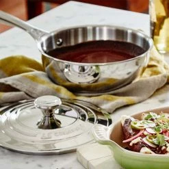 Le Creuset 3.5 Quart Stainless Steel Saucier Pan Le Creuset Saucepans