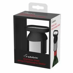 Discount β Metrokane Rabbit Stainless Steel Wine/Champagne Sealer Wine Preservation 𧨠5 Metrokane Rabbit Stainless Steel Wine/Champagne Sealer Wine Preservation