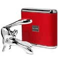 Metrokane Sterling Rabbit Corkscrew - Red Case Lever Model Corkscrews