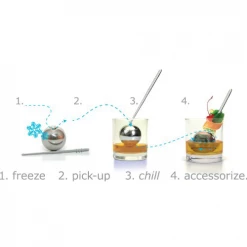 Outlet π₯° Wine Soiree Whisky Rocks/Ice Molds/Ice Spheres Tilt Chilling Spheres (2 Pack W Bases) 𧨠6 Wine Soiree Whisky Rocks/Ice Molds/Ice Spheres Tilt Chilling Spheres (2 Pack W Bases)