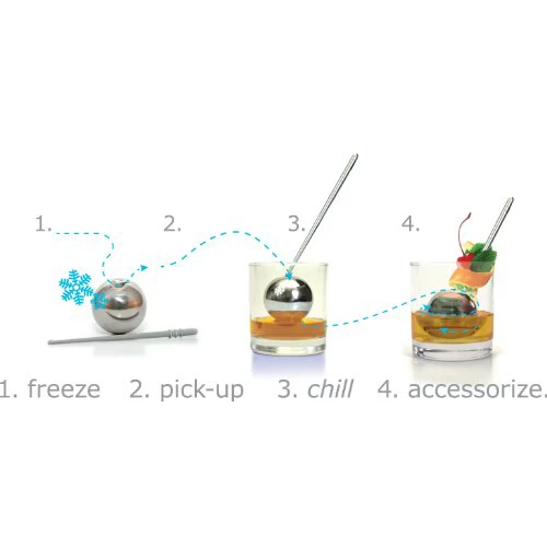 Outlet π₯° Wine Soiree Whisky Rocks/Ice Molds/Ice Spheres Tilt Chilling Spheres (2 Pack W Bases) 𧨠3 Wine Soiree Whisky Rocks/Ice Molds/Ice Spheres Tilt Chilling Spheres (2 Pack W Bases)